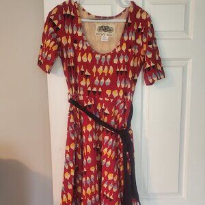 Effie's Heart Rachel dress, carafe print, sz L (GUC)